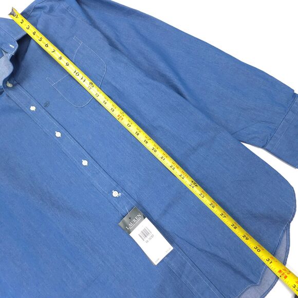 NWT Ralph Lauren Chambray Denim Long Sleeve Button Down Casual Old Money Minimal - Picture 3 of 9